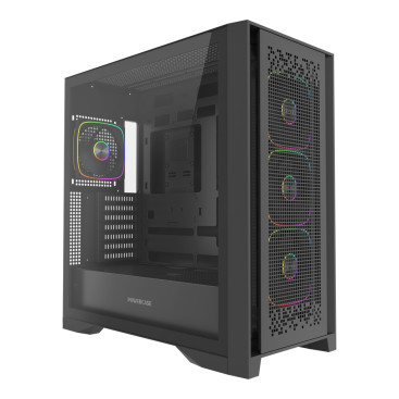Powercase ByteFlow Pro ARGB, E-ATX, 4x120mm ARGB, Black, CH9GPB-A4