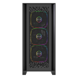 Powercase ByteFlow Pro ARGB, E-ATX, 4x120mm ARGB, Black, CH9GPB-A4