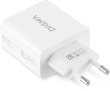 Сетевое зар./устр. Digma DGWC-3U-5A-WG 30W 3A (PD+QC) 3xUSB универсальное белый