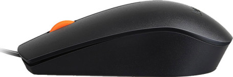 Lenovo 300, проводная, 1600dpi, черный/оранжевый