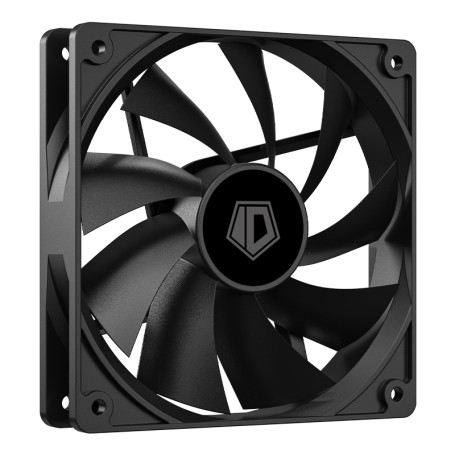 Вентилятор ID-COOLING XF-120-K 120x120x25мм (60шт./кор, PWM, Low Noise, резиновые углы, 700-1800об/мин, черный) BOX