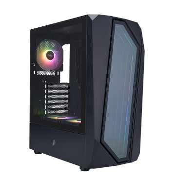 1STPLAYER INFINITE SPACE IS6 ARGB, ATX, 3x120mm ARGB, Black, IS6-BK-2F7R-1F7
