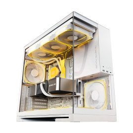 Geometric Future Model 5 White with fans, E-ATX, 5x140mm ARGB, White, 1AM5WKWT01100