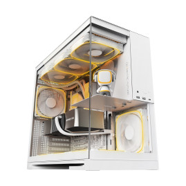 Geometric Future Model 5 White with fans, E-ATX, 5x140mm ARGB, White, 1AM5WKWT01100