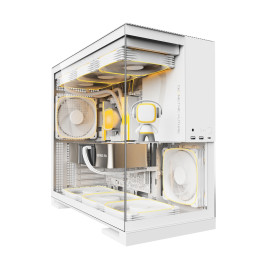Geometric Future Model 5 White with fans, E-ATX, 5x140mm ARGB, White, 1AM5WKWT01100