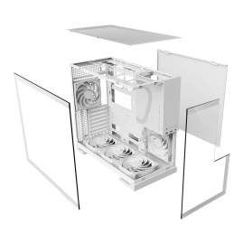 Geometric Future Model 5 White with fans, E-ATX, 5x140mm ARGB, White, 1AM5WKWT01100