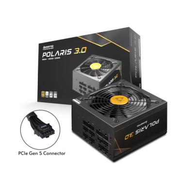 Chieftec Polaris 3.0 PPS-850FC-A3, ATX 3.1, 850W, 80 PLUS Gold, PCIe 5.1, Black, PPS-850FC-A3