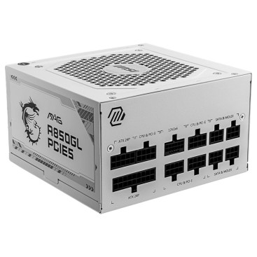 MSI MAG A850GL PCIE5 WHITE, 850W, 80 PLUS Gold, белый