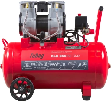 Компрессор поршневой Fubag OLS 250/50 CM2 безмасляный 250л/мин 50л 1500Вт красный/черный