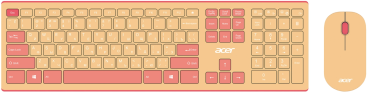 Набор клавиатура + мышь Acer OCC205 беспроводной (розовый/бежевый)