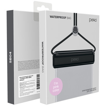 PERO Влагозащитный чехол SB04 WATERPROOF BAG, розовый