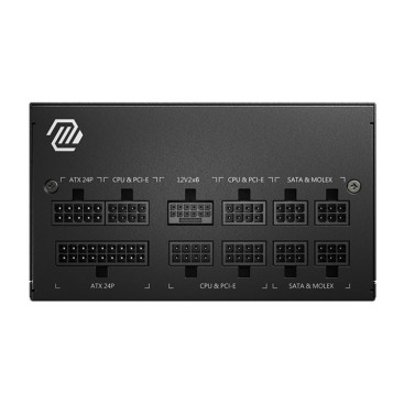 MSI MAG A850GL PCIE5, 850W, 80 PLUS Gold, MAG A850GL PCIE5 (BLACK), черный