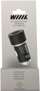 Автомобильное зар./устр. Wiiix UCC-2-37 17W 2.4A+2.4A 2xUSB универсальное черный