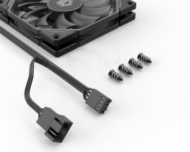 Вентилятор ID-COOLING TF-9215-K 92x92x15мм (80шт./кор, PWM, 4pin, черный, резиновые углы, 800-2800об/мин) BOX