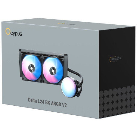 Ocypus Delta L24 BK ARGB V2, LGA1700/1200/115X/AM5/AM4, Delta-L24-BK2AAWNN02X-GL, черный
