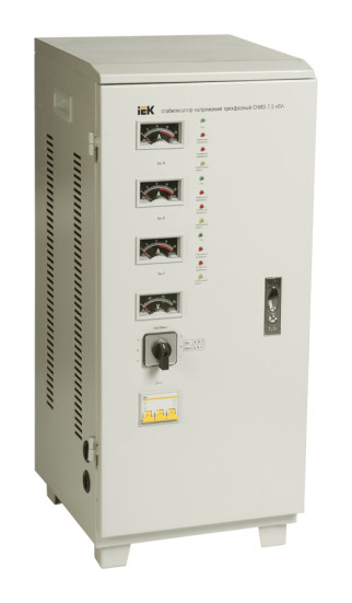 Стабилизатор напряжения IEK СНИ3 7.5кВА трехфазный серый (IVS10-3-07500)