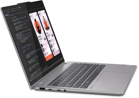 Ноутбук Lenovo Yoga 7 14AHP9 Ryzen 7 8840HS 16Gb SSD1Tb AMD Radeon 780M 14" IPS Touch WUXGA (1920x1200) Windows 11 Home dk.grey WiFi BT Cam Bag (83DK006RRK)
