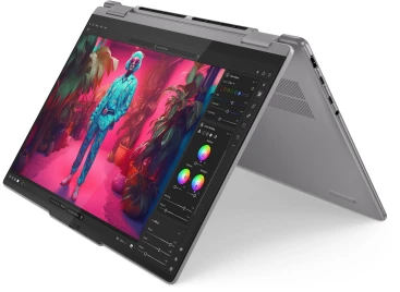 Ноутбук Lenovo Yoga 7 14AHP9 Ryzen 7 8840HS 16Gb SSD1Tb AMD Radeon 780M 14" IPS Touch WUXGA (1920x1200) Windows 11 Home dk.grey WiFi BT Cam Bag (83DK006RRK)