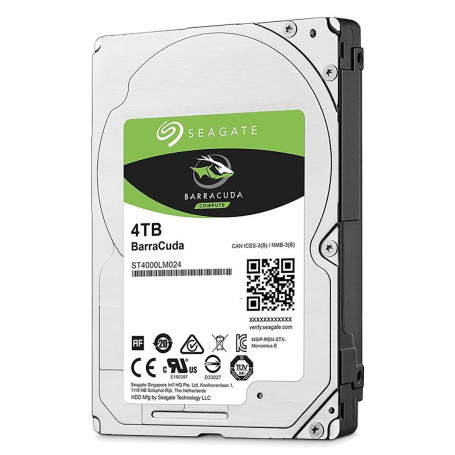 Seagate BarraCuda 2.5" 4TB SATA 6Gb/s 5400rpm 128MB ST4000LM024