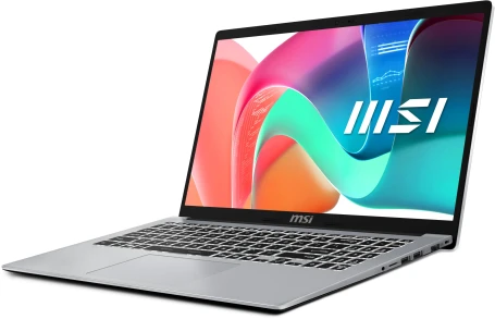 Ноутбук MSI Modern 15 F1MG-801XRU Core 5 120U 16Gb SSD512Gb Intel Graphics 15.6" IPS FHD (1920x1080) FreeDOS silver WiFi BT Cam (9S7-15S112-801)