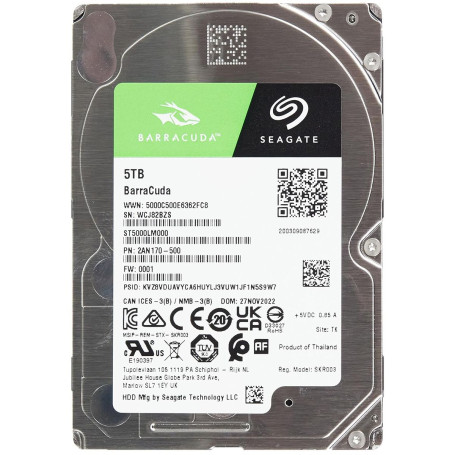 Seagate BarraCuda 2.5" 5TB SATA 6Gb/s 5400rpm 128MB ST5000LM000