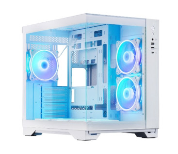 CHIEFTEC VISIO WHITE GM-30W-TG-OP, ATX, Aquarium, 6x120mm ARGB, White