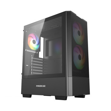 Powercase Mistral AY3B ARGB, ATX, 3x120mm ARGB, Black, CMAYB-A3