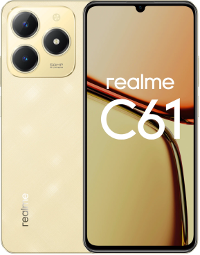 realme C61 8/128 ГБ блестящий золотой
