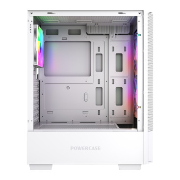 Powercase Mistral AY3W ARGB, ATX, 3x120mm ARGB, White, CMAYW-A3