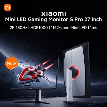 27" Xiaomi QHD Mini LED Gaming Monitor G Pro 27i, черный/белый