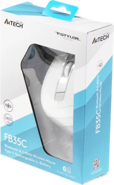 A4Tech Fstyler FB35C, беспроводная, 2000dpi, белый
