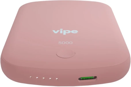 Мобильный аккумулятор Vipe Jake 5000mAh PD 20W 3A USB-C беспров.зар. розовый (VPPBJAKE5KSTPNK)