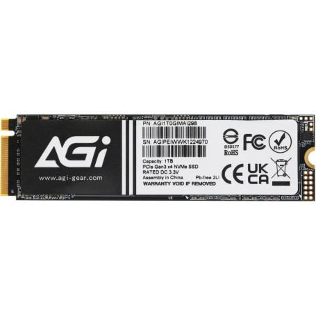 AGI AI298 1TB M.2 2280 PCIe Gen3x4 AGI1T0GIMAI298-CB