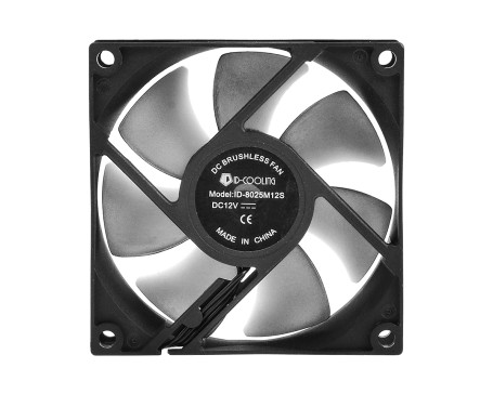 Вентилятор ID-COOLING NO-8025-SD 80x80x25мм (136шт./кор, 3pin, черный, 2000об/мин) BOX