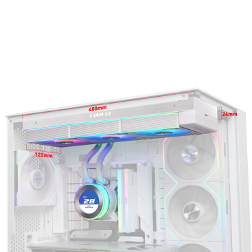 Lian Li HydroShift II LCD-C 360R, LGA1700/1200/115X/AM5/AM4, White