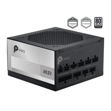 MSI PRO A1000PL PCIE5, 1000W, 80 PLUS Platinum, MS-7ZPLX, черный