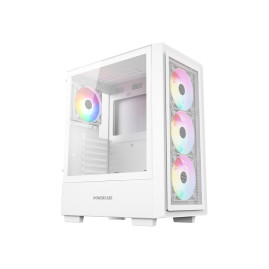 Powercase Mistral AY4W ARGB, ATX, 4x120mm ARGB, White, CMAYW-A4