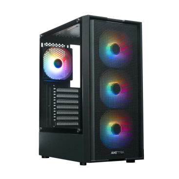 XASTRA A301 4FRGB, ATX, 4x120mm FRGB, Black, A301-BK-FC120FRGB-4F-GL