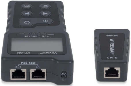 Тестер кабельный Cabeus HT-488-PoE черный