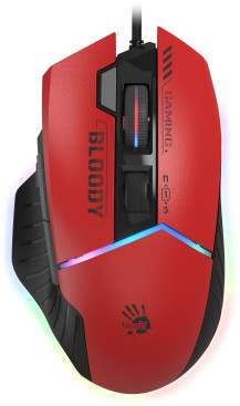 A4Tech Bloody W95 Max Sports, проводная, 12000dpi, красный/черный