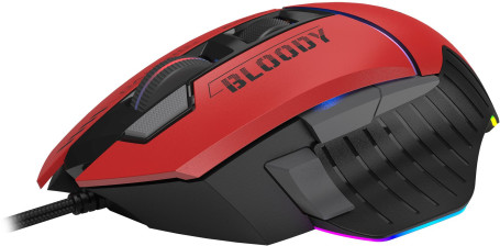 A4Tech Bloody W95 Max Sports, проводная, 12000dpi, красный/черный