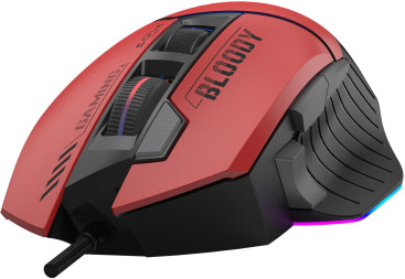 A4Tech Bloody W95 Max Sports, проводная, 12000dpi, красный/черный