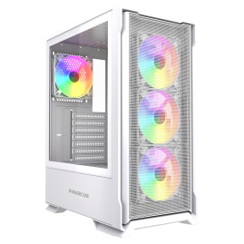 Powercase Mistral AZ4W ARGB, ATX, 4x120mm ARGB, White, CMAZW-A4