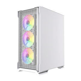 Powercase Mistral AZ4W ARGB, ATX, 4x120mm ARGB, White, CMAZW-A4