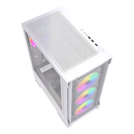 Powercase Mistral AZ4W ARGB, ATX, 4x120mm ARGB, White, CMAZW-A4