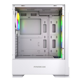 Powercase Mistral AZ4W ARGB, ATX, 4x120mm ARGB, White, CMAZW-A4