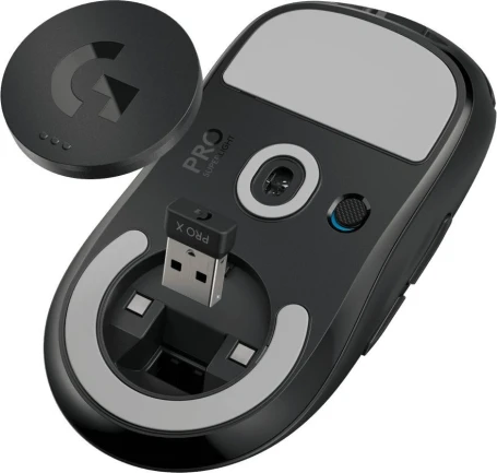 Logitech G Pro X Superlight, беспроводная, 25600dpi, черный (910-005882)
