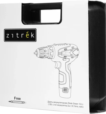Дрель-шуруповерт Zitrek Green 12-Li аккум. патрон:быстрозажимной (кейс в комплекте) (063-4072)
