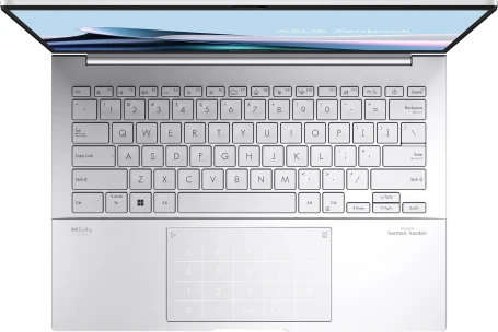 Ноутбук Asus Zenbook 14 UX3405CA-PP477 Core Ultra 9 285H 32Gb SSD512Gb Intel Arc 140T 14" OLED 3K (2880x1800) без ОС silver WiFi BT Cam Bag (90NB14W2-M00N00)