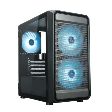 XASTRA A303M 3ARGB, mATX, 3x120mm ARGB, Black, A303M-2FC14A-1FC12A-D